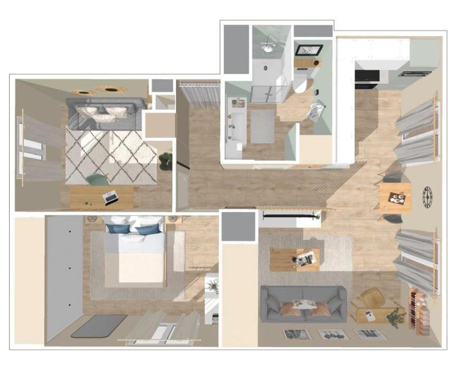 Appartement 2 Queenbed Parking Clim Wifi Aix-en-Provence Buitenkant foto